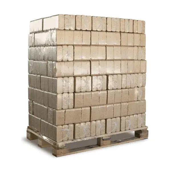 Heizfuxx Weichholzbriketts 960 kg – RUF-Form, 96 x 10 kg, DIN-zertifiziert, Palette SOMAREH