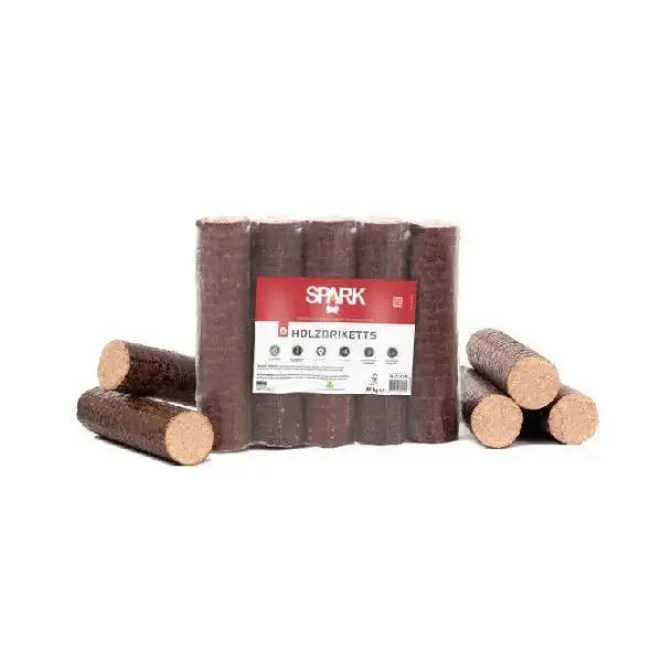 SPARK Holzbriketts rund 960 kg Palette (96 x 10 kg), aus Buchenholz, ohne Zusätze SOMAREH