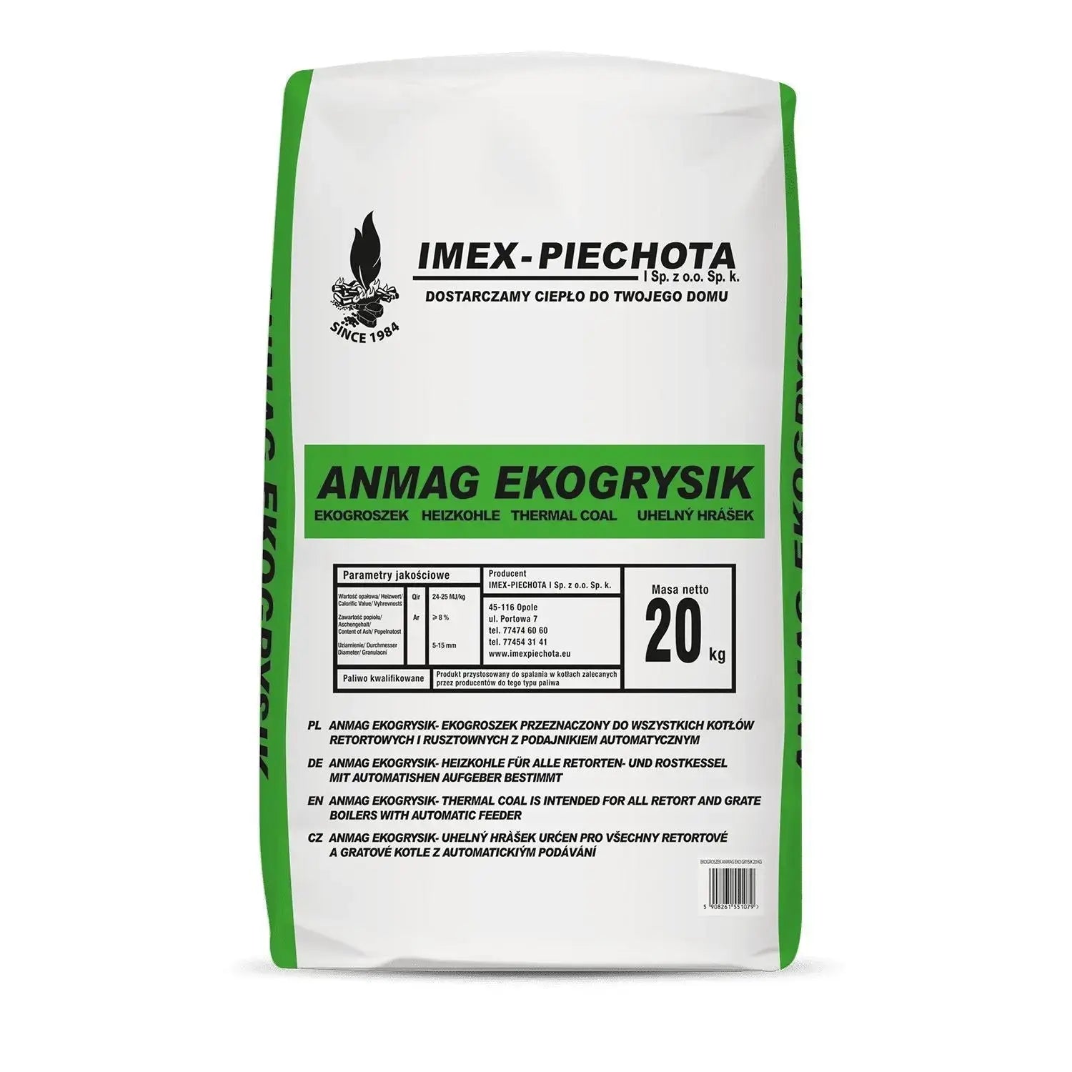 ANMAG Steinkohle 5 - 15 mm 20kg x 50 Sack 1000kg Palette SOMAREH
