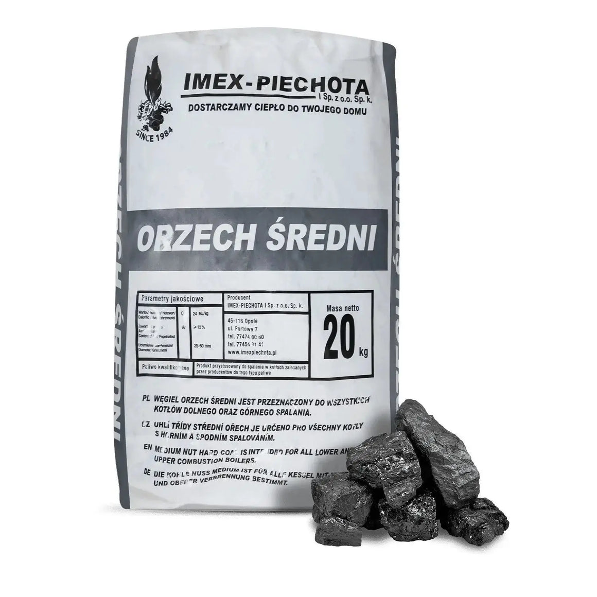 ANMAG Steinkohle 25 - 60 mm 20kg x 50 Sack 1000kg Palette SOMAREH