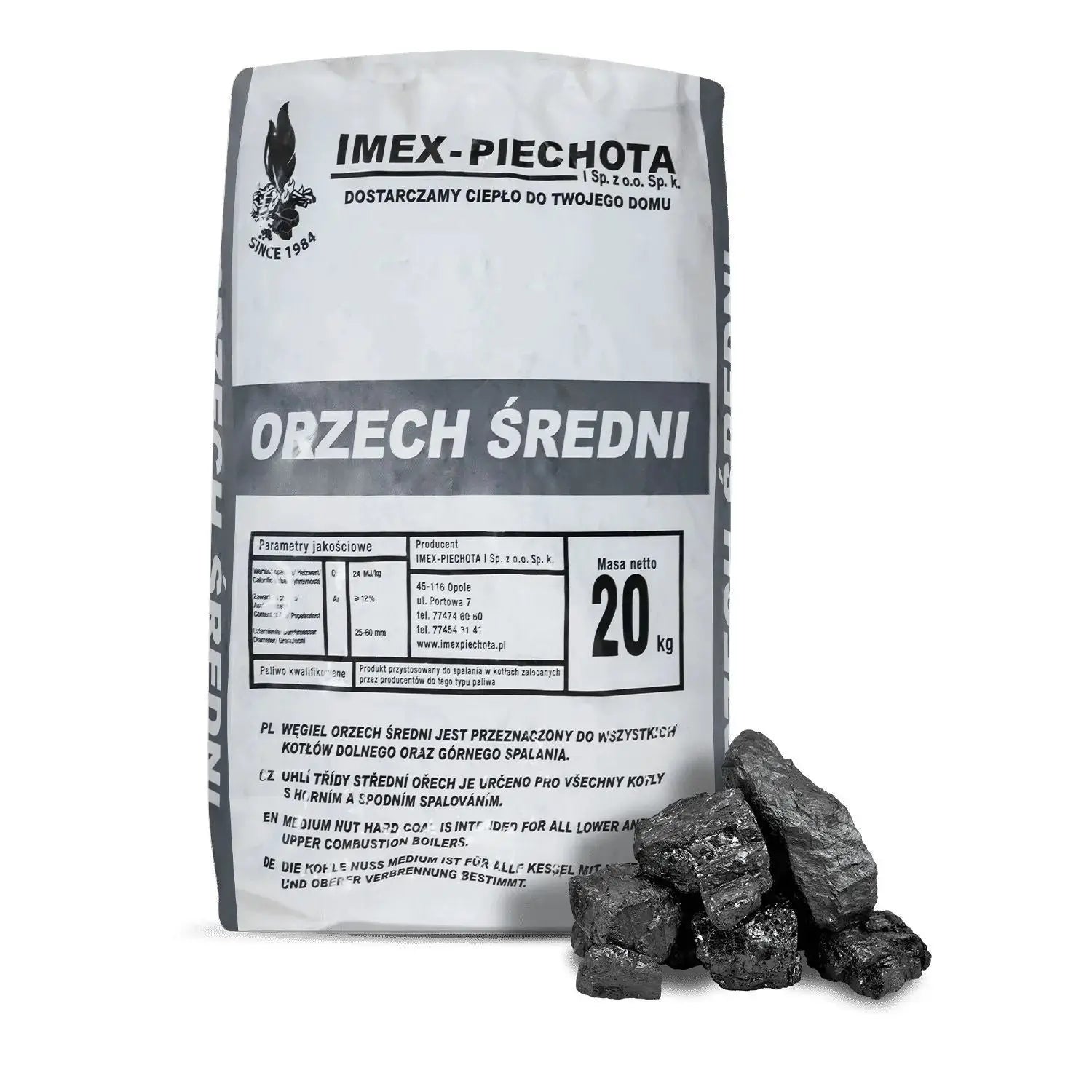 ANMAG Steinkohle 25 - 60 mm 20kg x 50 Sack 1000kg Palette SOMAREH