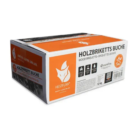Heizfuxx Nestro Hartholzbriketts M – 972 kg Palette (81 x 12 kg) – Hartholz SOMAREH