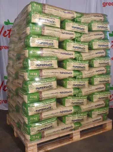 EPH Holzpellets in Papiersäcken – 975-kg-Palette (65 x 15 kg) SOMAREH