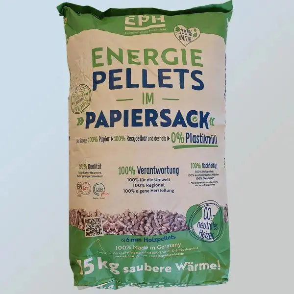 EPH Holzpellets in Papiersäcken – 975-kg-Palette (65 x 15 kg) SOMAREH